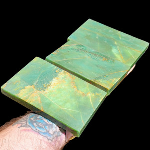 1kg PK Raw Nephrite Jade / Greenstone Carving Slices (R14B585)
