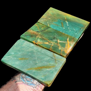 1kg PK Raw Nephrite Jade / Greenstone Carving Slices (R14B584)