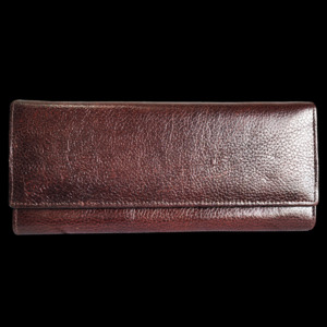 Leather Wallets Purses: (CLEARANCE) Genuine Leather Purse - Burgundy