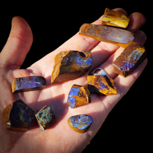 10pcs Raw Australian Boulder Opal (N821)