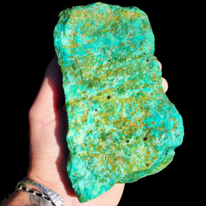 Gemstone Carving Slices: 1kg Natural Genuine Arizona Turquoise Carving Rock (S14B13)