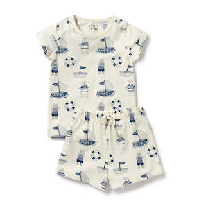 Wilson & Frenchy - Nautical Bear Organic S/S Pyjamas