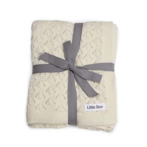 Bassinet Cot Bedding: Dimples - Merino Purl Knit Blanket