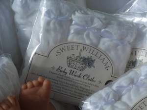Sweet William Baby Wash Cloths - 3 pack