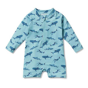 Baby Swimwear: Wilson & Frenchy Sharky One Piece Boyleg Swimsuit
