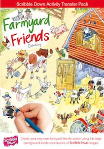 Books: Scribble Down Activity Books - Various Scenes