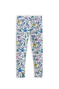 Girls Bottoms: Milky Spring Bouquet Legging