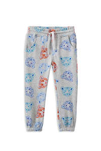 Boys Pants: Milky Tiger Fleece Track Pant