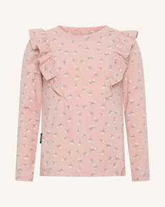 Girls Tops: Tiny Tribe Sweet Flowers Frill Tee