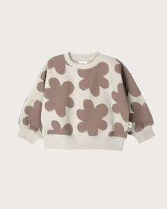 Babu Organic Cotton Sweatshirt - Mocha Floral