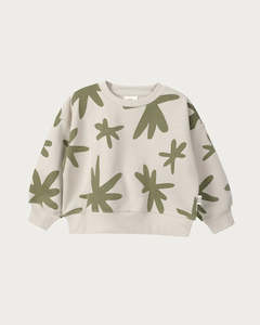 Babu Organic Cotton Sweatshirt - Olive Star