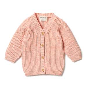 Winter 22: Wilson & Frenchy Knitted Button Cardigan - Silver Peony