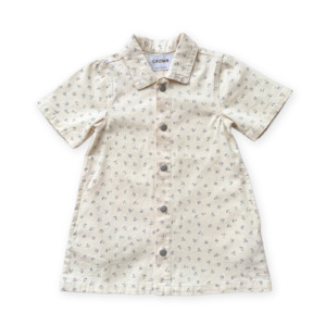 Grown Collar Dress - Garden