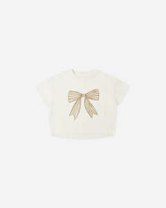 Girls Tops: Rylee + Cru Boxy Tee - Bow