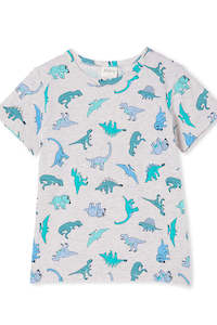 Baby Girl Tops: Milky Dinosaur Tee - size 0