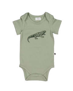 Baby Jumpsuit Rompers: Burrow & Be Tuatara Short Sleeve Bodysuit
