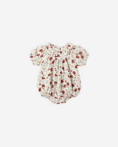 Baby Jumpsuit Rompers: Rylee + Cru Lula Romper - Holiday Floral