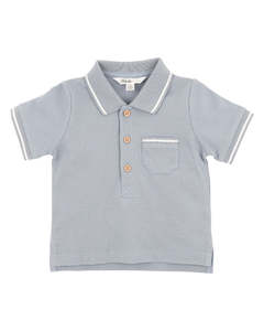 Bebe Roman SS Polo - Lake Blue