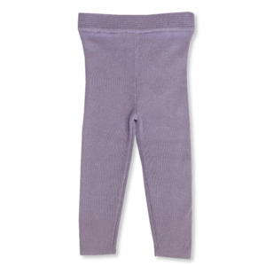 Saveonessentials: Grown - Organic Ribbed Essential Leggings - Iris