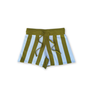 Grown Vertical Stripe Knit Shorts - Ocean & Leaf
