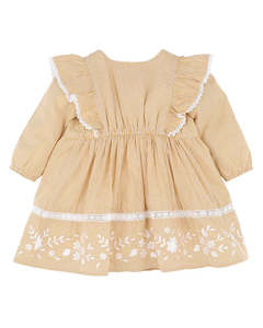 Bebe Winnie Embroidered Gingham Dress