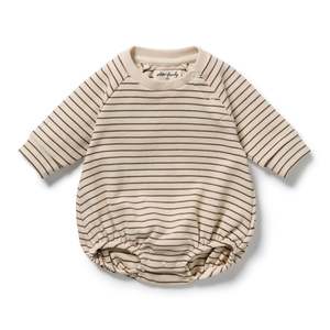 Wilson & Frenchy Organic Waffle Bodysuit - Nutmeg Stripe