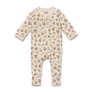 Wilson & Frenchy Organic Zipsuit with Feet - Maple Glow