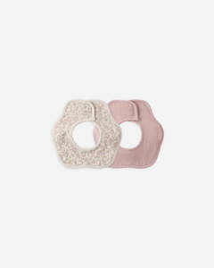 Quincy Mae Flower Bib Pack - Dahlia, Mauve