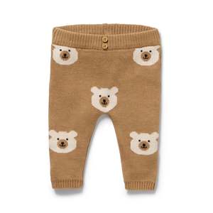 Baby Bottoms: Wilson & Frenchy Beary Cute Organic Knitted Jacquard Legging