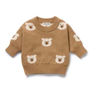 Cardigans: Wilson & Frenchy Beary Cute Organic Knitted Jacquard Jumper