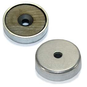 Ferrite Ceramic Magnets: Ferrite Pot Magnet - 25mm x 8mm