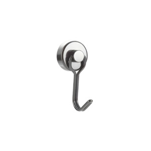 Neodymium Swivel Magnet with Hook - 20mm diameter I Silver Coating