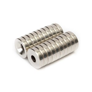 Neodymium Rare Earth Magnets: Neodymium Ring Magnet - (OD)12.5mm x (ID)3mm-6mm x (H)6mm | North Countersunk Face