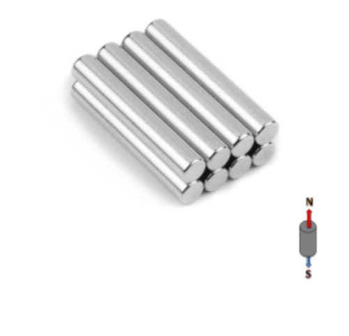 Rare Earth Neodymium Cylinder Magnets: Neodymium Cylinder Magnet - 8mm x 40mm | N45