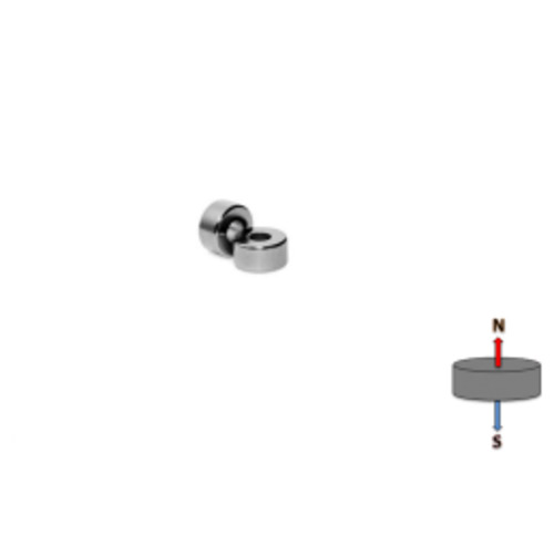 Rare Earth Neodymium Ring Magnets: Neodymium Ring Magnet - (OD)5mm x (ID)2.5mm x (H)4mm | N52