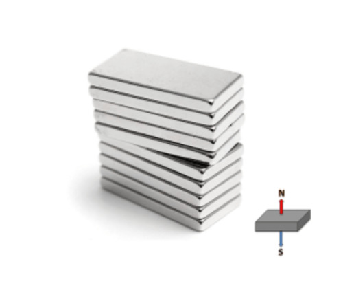 Neodymium Block Magnet - 25.4mm x 12.7mm x 3.175mm | N45