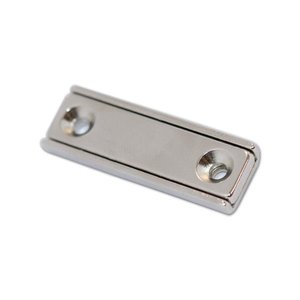 Neodymium Rectangular Pot Magnet - Countersunk 40mm x 13.5mm x 5mm