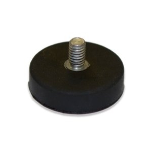Male Thread Neodymium Pot Magnet - Diameter 22mm x 6mm with 6mm M4 thread and Rubber Case