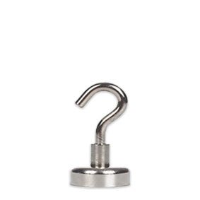 Neodymium Pot Magnet with Threaded Hook - 20mm x 37mm