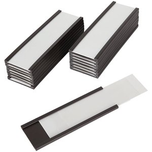 Magnetic Labels: Magnetic Label Holder C-Channel Set – 100mm x 30mm x 1.1mm | Includes Plastic Cover and Insert Card