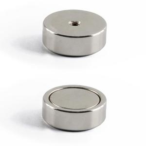 Neodymium Pot Magnet - Diameter 35mm x 12mm | M6 Internal Thread
