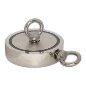 Neodymium Fishing Magnet with M12 Threaded Eyelet - 136mm x 92mm