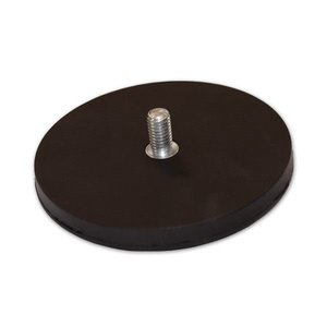 Male Thread Neodymium Pot Magnet - Diameter 88mm x 8mm with 20mm Boss and Rubber Case