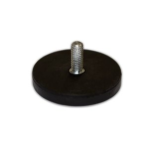 Male Thread Neodymium Pot Magnet - Diameter 43mm x 6mm with 14mm Boss and Rubber Case