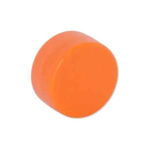 Pin Magnets: Neodymium Orange Button Magnet - 12.7mm x 6.35mm | Thermoplastic Rubber (TPR) Coated