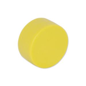 Neodymium Yellow Button Magnet - 12.7mm x 6.35mm | Thermoplastic Rubber (TPR) Coated