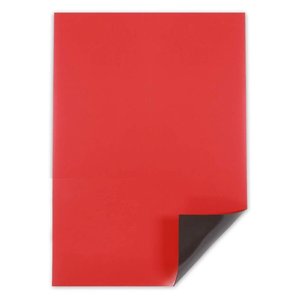 Magnetic Sheeting: A4 Red Magnetic Sheet | 297mm x 210mm | 0.8mm thick