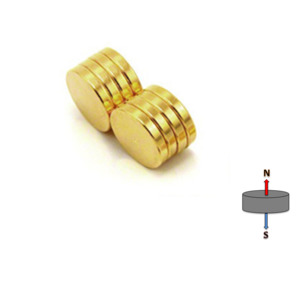 Neodymium Disc Magnet 6mm x 2mm N45 GOLD