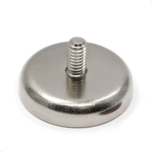 Neodymium Male Thread Pot Magnet - D32mm dia. (M6*7mm)