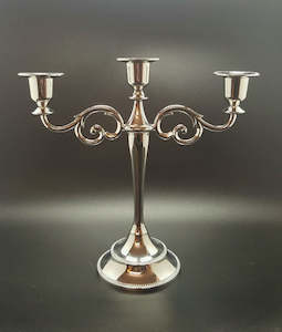 Gadgets: Stylish Silver 3 taper Candelabra Candle Holder Centerpiece For weddings decorate